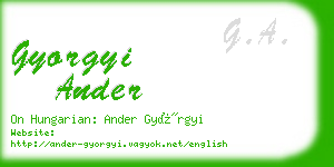 gyorgyi ander business card